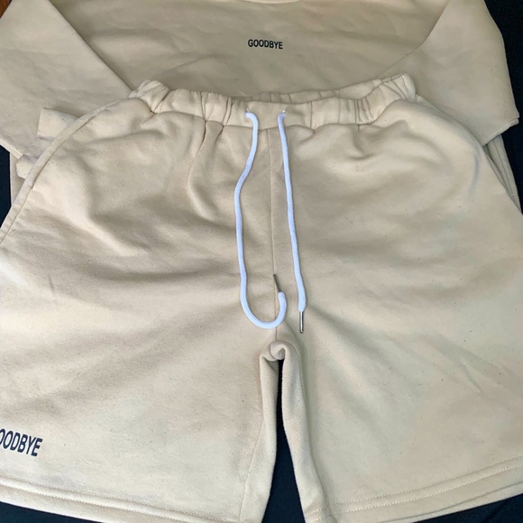 SHEIN “ GoodBye “ Long Sleeve & Shorts Set - Picture 2 of 5